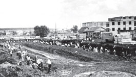 Закладка фундамента первого корпуса